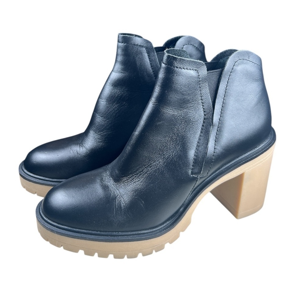 Dolce Vita CASHE H2O waterproof black chunky platform ankle booties 9